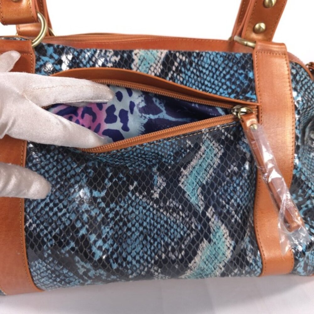 NWT‎ Original by Sharif 1827 Handbag Leather Hand Painted Susanna Lunden Art - Picture 12 of 16
